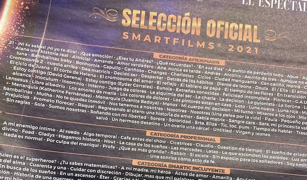 jeroriveracine's tweet image. Comparto con ustedes que nuestro nuevo cortometraje, &quot;Profe&quot;, escrito y dirigido por mí, ha sido elegido en la selección oficial #Smartfilms2021, categoría profesional. Gracias a todos los que aportaron en el proceso. Pronto les diré donde verlo y como votar. 
#YosoySmartFilms