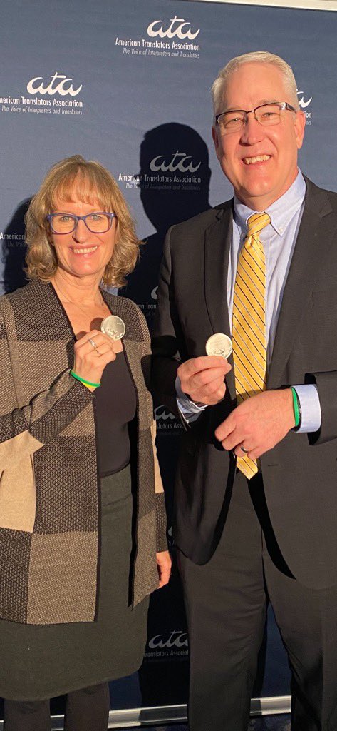 We are both humbled and proud today as we accept <a href="/atanet/">American Translators Association</a>’s Alexander Gode Medal for outstanding service to the interpreting profession over the last decade. #ata62 #1nt