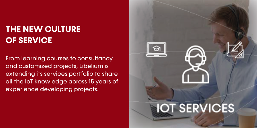 libelium's tweet photo. Libelium is extending its services portfolio to share all the #IoTknowledge across 15 years of experience developing projects.
Find out all the #IoTservice we can offer for you:
ยป Learning IoT courses
ยป Consultancy Service
ยป Customized Projects
๐ฒย https://t.co/fleyDJiCFg https://t.co/U1F0xXfiJN