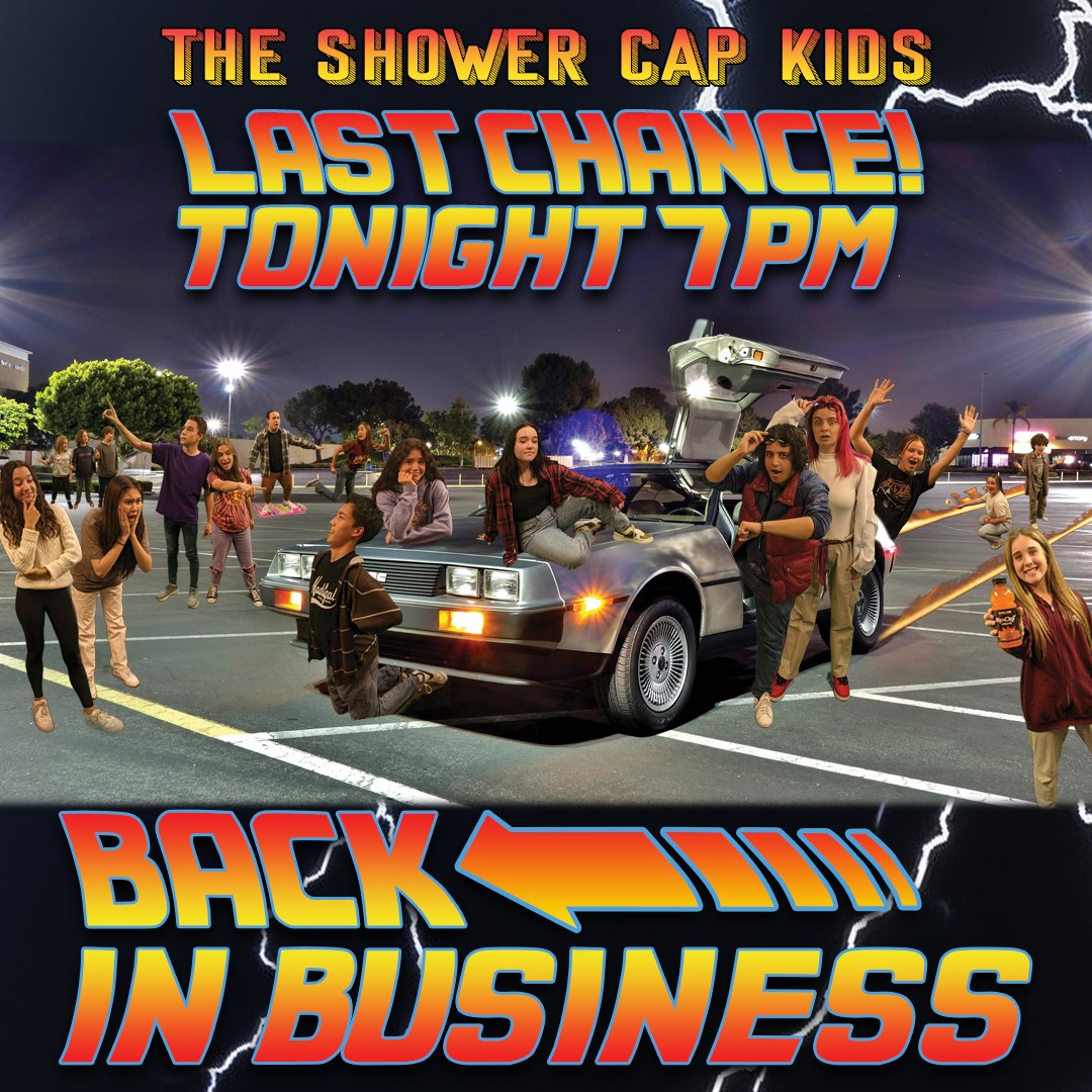 PorterPlayers's tweet photo. Miss out on tickets to the football game!? That's OK! Come see #BackInBusiness with #TheShowerCapKids in the @LockportHS205 East Auditorium at 7pm tonight then! Free Admission. Last chance! After this, it's gone for good. #PorterPride #DramaClub #PorterPride https://t.co/AlVcfoKVwY