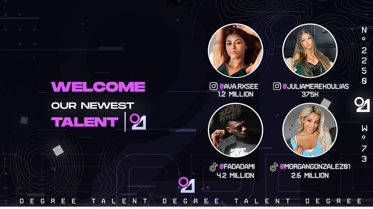 Degreetalent's tweet photo. We're proud to announce our newest Exclusive Talent at Degree! 🥳 https://t.co/1ypzUwzwub