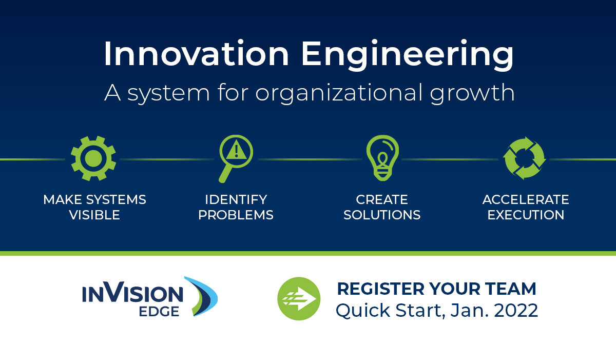 Learn how to accelerate innovation in your organization immediately. With practical, hands-on virtual lessons and real-world application exercises, our Quick Start Program will teach you a proven, repeatable system for innovation.

REGISTER: invisionedge.com/events/innovat…