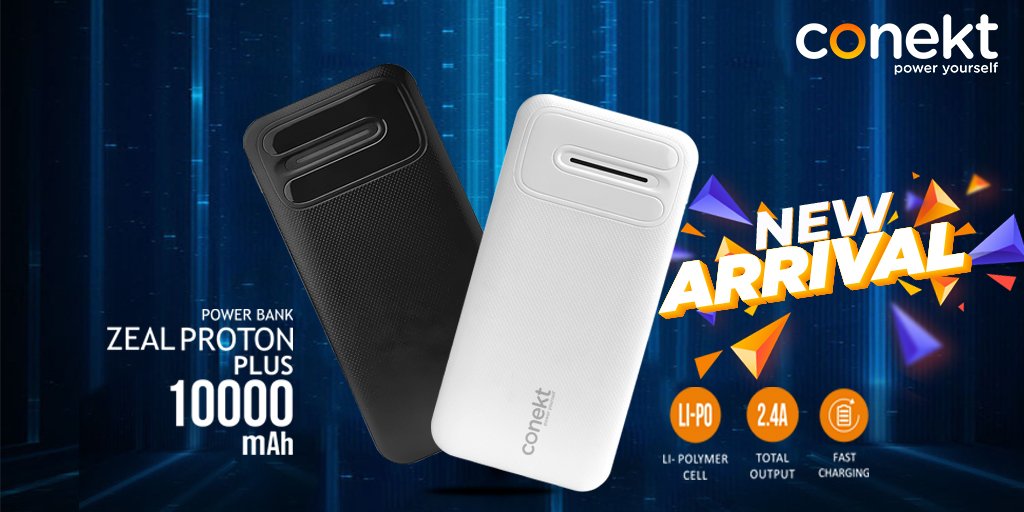 conektgadgets's tweet photo. Introducing the Conekt Proton Plus stylish and portable Fast Charging 10000mAh Powerbank.
#Conekt #Powerbank #10000mAhPowerbank #Poweryourself #mobilecharger #batteryCharger #power #fastcharging #dualport #USBC #typec #Microcable #Androidcharger #applechargers https://t.co/Cg4hSiBypf