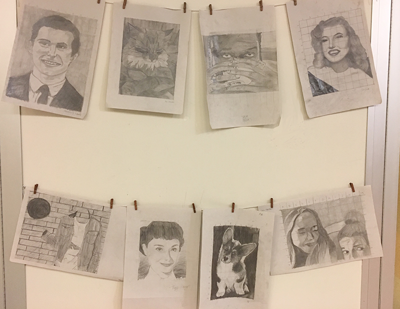 CCSrightnow's tweet image. 🎨🖌️🖼️♥️What a treat to go to Cameron Dining Hall for lunch and discover this pop-up gallery display from Ms. Doherty and her art students in the dining hall lobby! #ccsVisualArts #talent #SetYourCourse #since1921