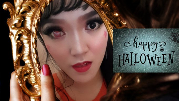 HAPPY HALLOWEEN with STELLA Want to cum inside? Watch me in the mirror when I learn new tricks and get