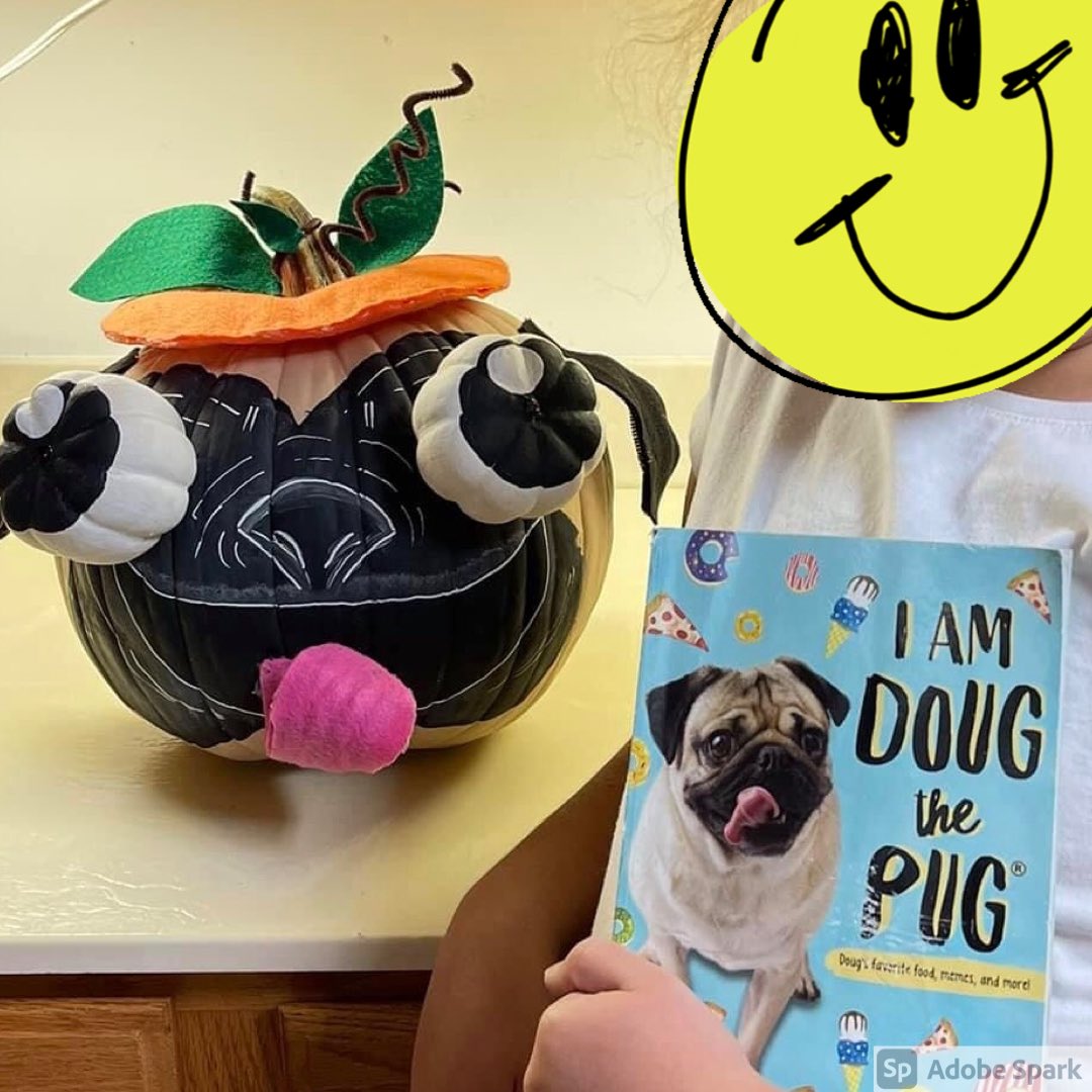 Rapunzl347's tweet photo. My friend’s daughter made the most adorable #Pugkin for Halloween. LOVE IT! https://t.co/cATBISYNNH