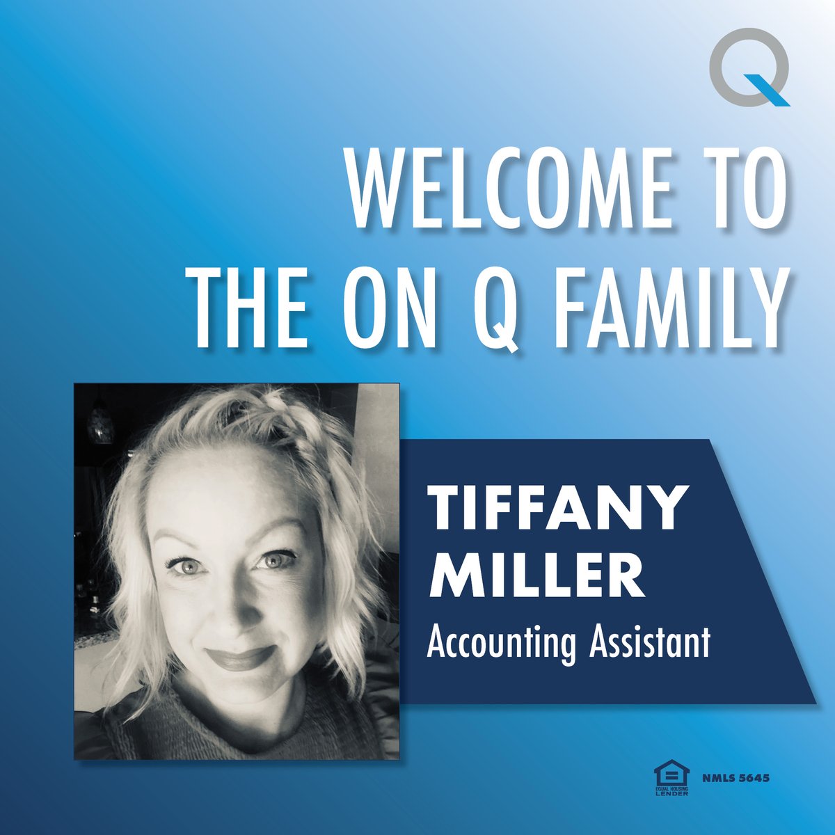 OnQHomeLoans's tweet photo. We’re excited to announce that Tiffany Miller has joined our team as our new #AccountingAssistant. We’re lucky to have her and look forward to building together!
Welcome to the team, Tiffany!
#OnQFinancial #NewHire #MortgageIndustry #Team https://t.co/toHfthby8V