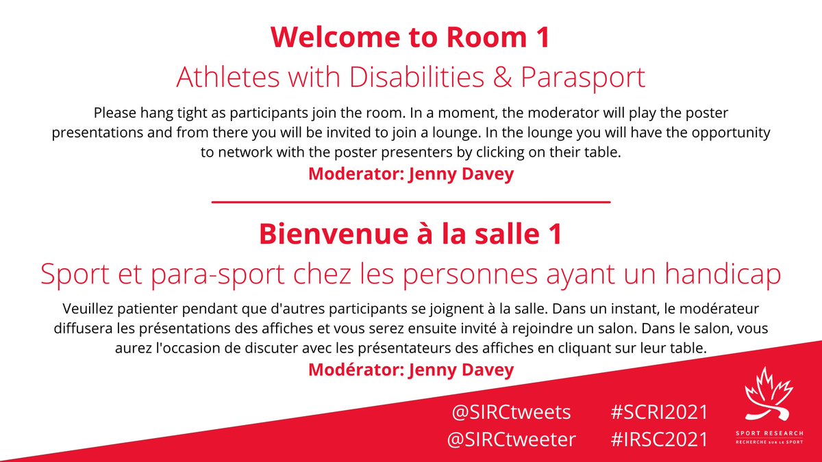 Thanks @SIRCtweets for a great poster session at #SCRI2021 Loved hearing from @NimaDehghansai @lmisene @KristaJChandler @Frank_O_Ely Lise Olsen and Gordon Bloom. #ParasportResearch #FutureOfSport