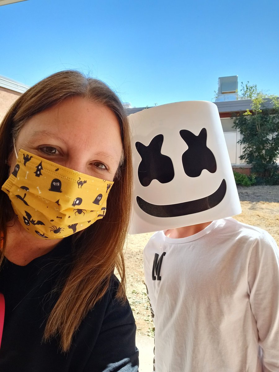 When kids say, Mrs. Jones can we take a picture together.....YES! #gomojo #redribbonweek #costumes #rossistheplacetoBE