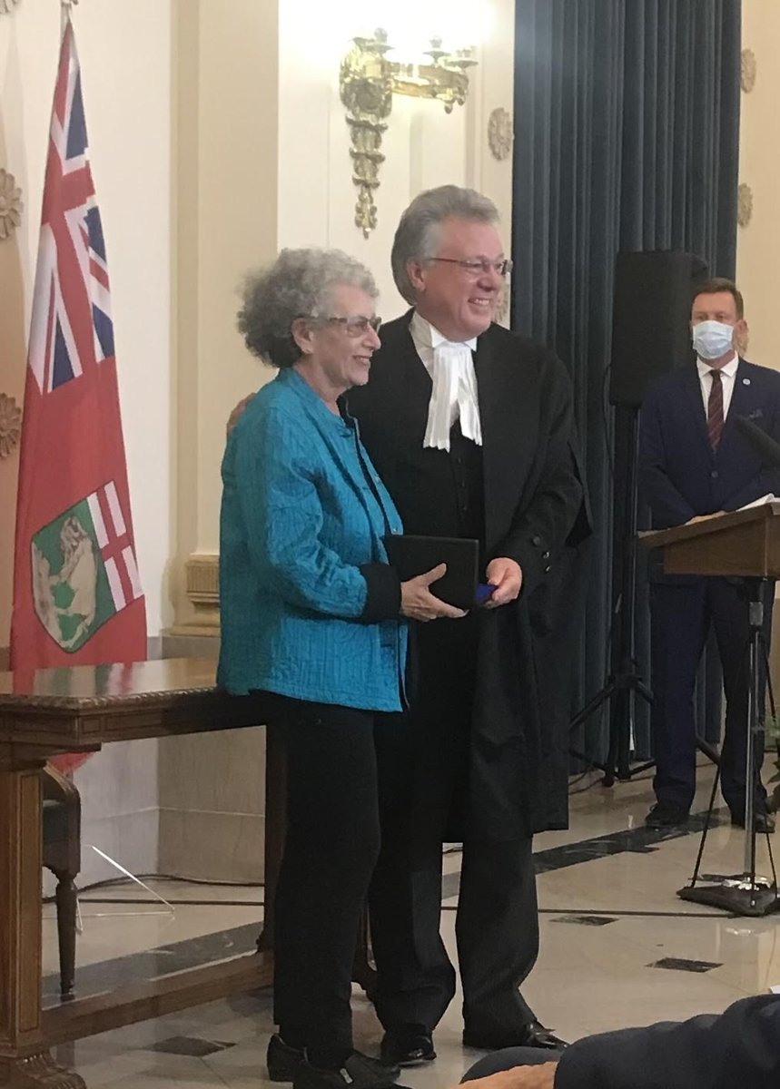 🥇What a moment! Our own General Manager Ava Kobrinsky gets presented with the Order of Manitoba by Chief Justice Richard Chartier! We're so proud of you Ava, what an incredible accomplishment!