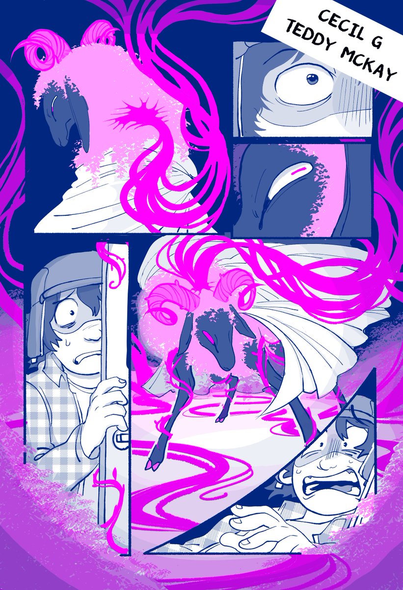 CloudscapeComic's tweet photo. Today we wanted to share more of our favourite pages from Fantastic Frights!

Check out these snippets by @Schnumn , @lomakescomics , @Schgain + @noisyrobo , and @DesiraeSalmark ! https://t.co/cfnSBjbLed
