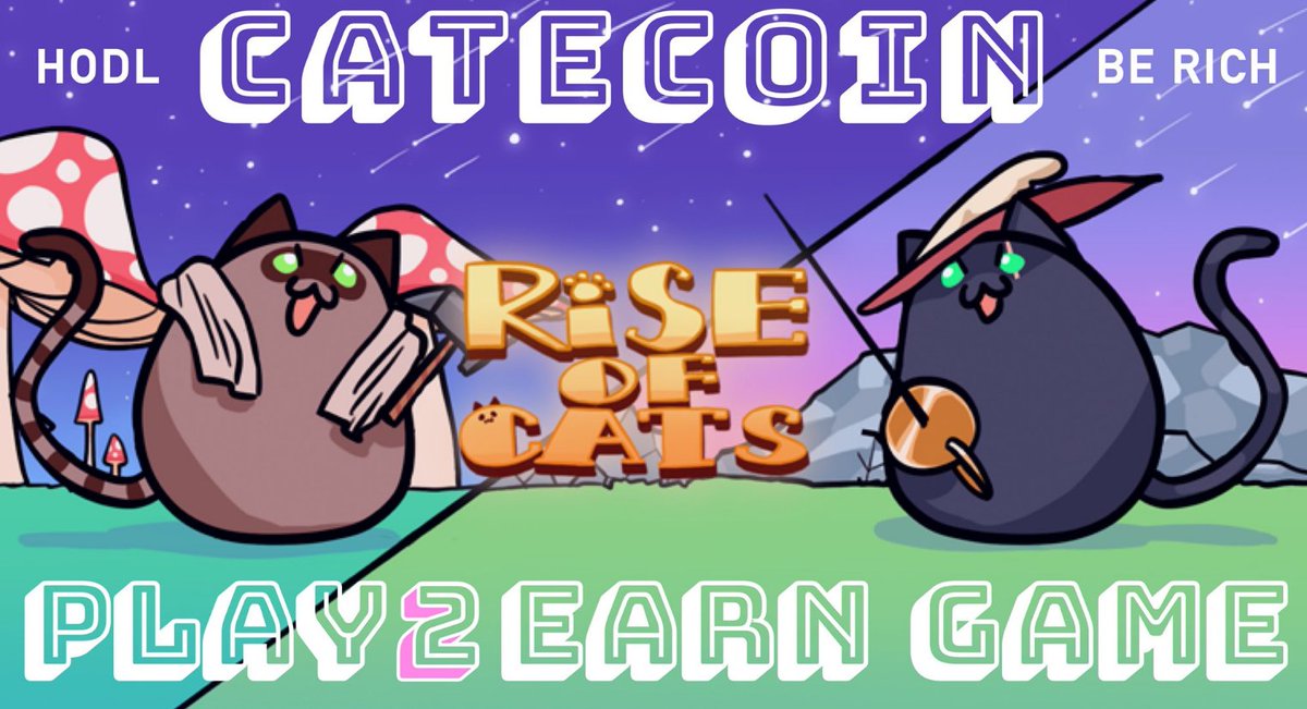 catecoin's tweet image. Since we released the Catecoin meme sharing / NFT minting / $CATE staking dapp, we’ve been heads down working on the ‘Rise of Cats’ #play2earn game.

Blockchain-based games are an innovation that’s set to disrupt the whole gaming industry. 

Go #catearmy 
#catecoin forever