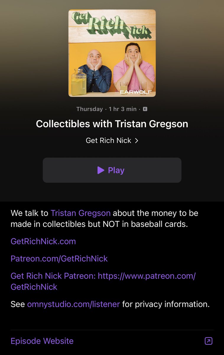 I talk very fast for an hour about collectibles with a couple local LA comics both named Nick looking to get Rich while guesting on @getrichnickpod check it out