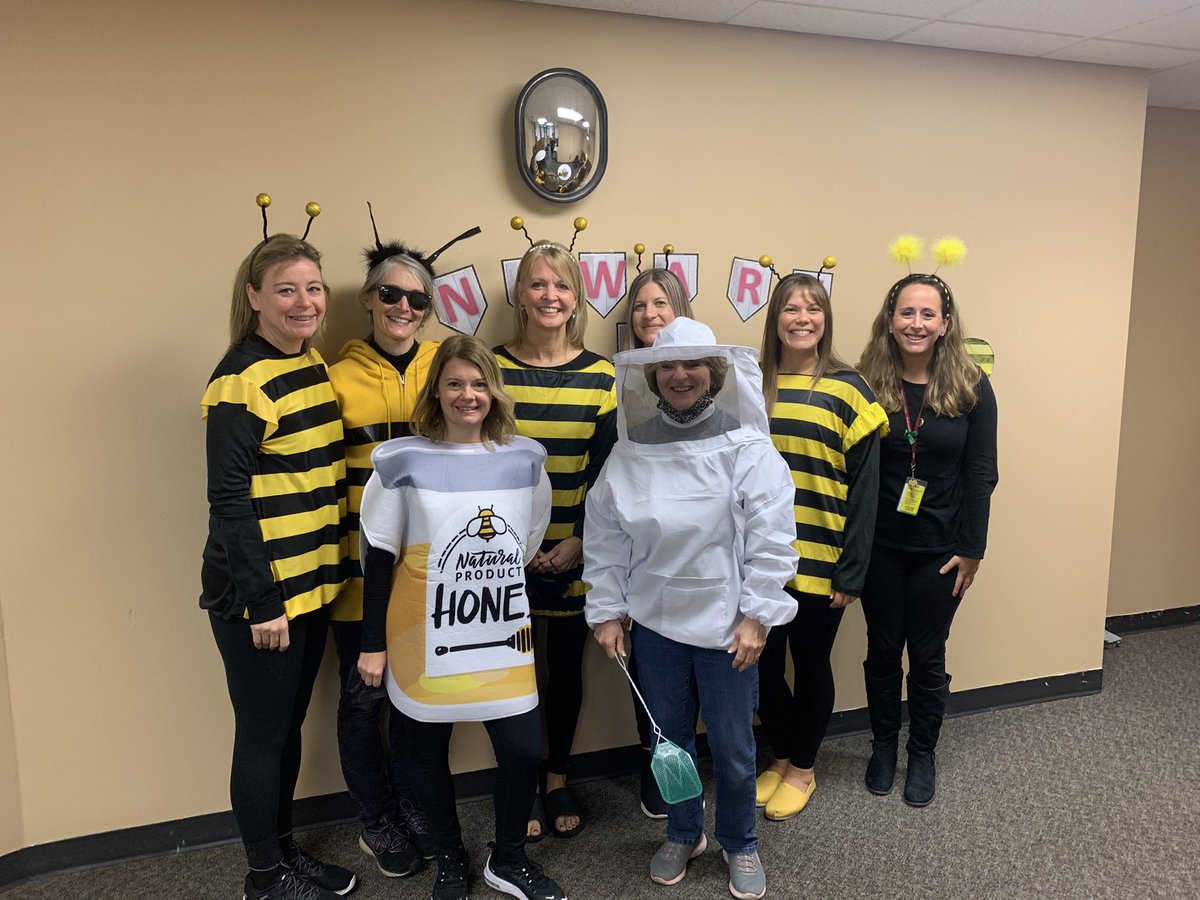 The High School Counselors  and Nurses are all a BUZZ…🐝 “Where are you suppose to bee????” <a href="/NewarkCSD/">Newark Central School District</a> <a href="/Newark_HS/">Newark High School</a> #schoolspirit
