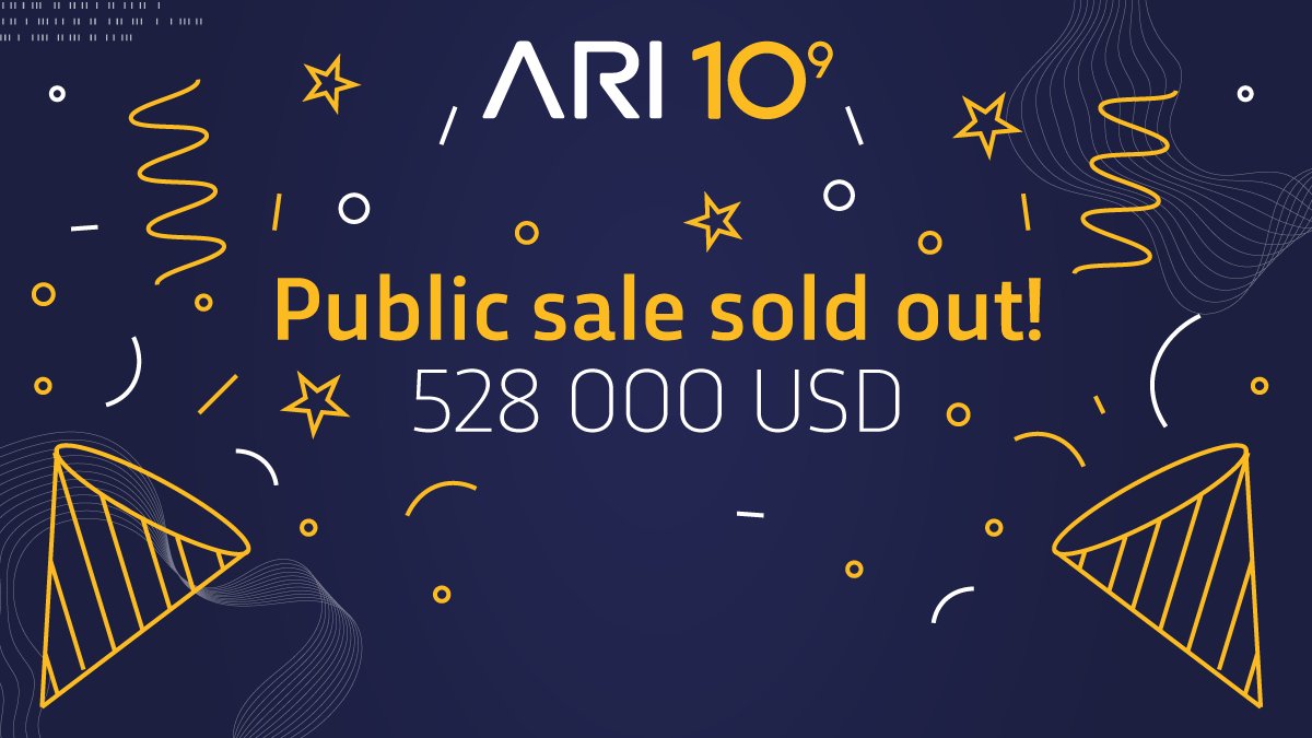 ari10com's tweet photo. We have closed the public sale in 8 minutes 🤯🤯🤯
Congratulations to all investors!
#Ari10 https://t.co/YjQLyhENRW