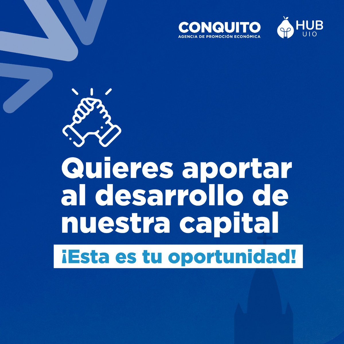 Telecom_Ec's tweet photo. ¡Tú oportunidad llegó!

Te invitamos a ser parte del Reto de Innovación Abierta Edición Quito.

Demuestra tus habilidades y aporta al desarrollo de Quito como ciudad inteligente.

Inscríbete sin costo aquí: https://t.co/zw2RgTmoKg

#JuntosLoLogramos @vmaino https://t.co/37e224gJZl