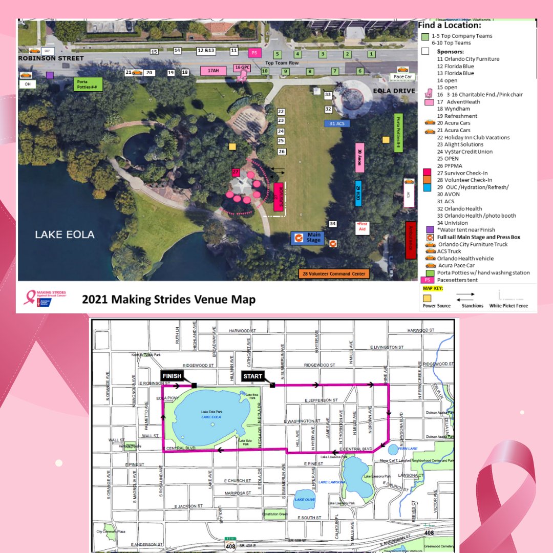 TOMORROW!!  So many fun things to do tomorrow at the walk!  Make sure you go by spot 16 for your photo in the Big Pink Chair &amp; by CITY Furniture's truck to get your PINK PUMPKIN!  See you there!
#OrlandoStrides #AttackingCancer