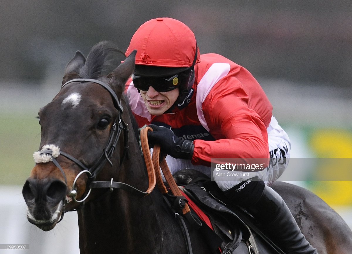 <a href="/ianpopham/">Ian Popham</a>  riding Rebel Rebellion clear the last to win The SSAFA Forces Help 'National Hunt' NOvices Hurdle Race <a href="/Sandownpark/">Sandown Park</a>  March 11, 2011