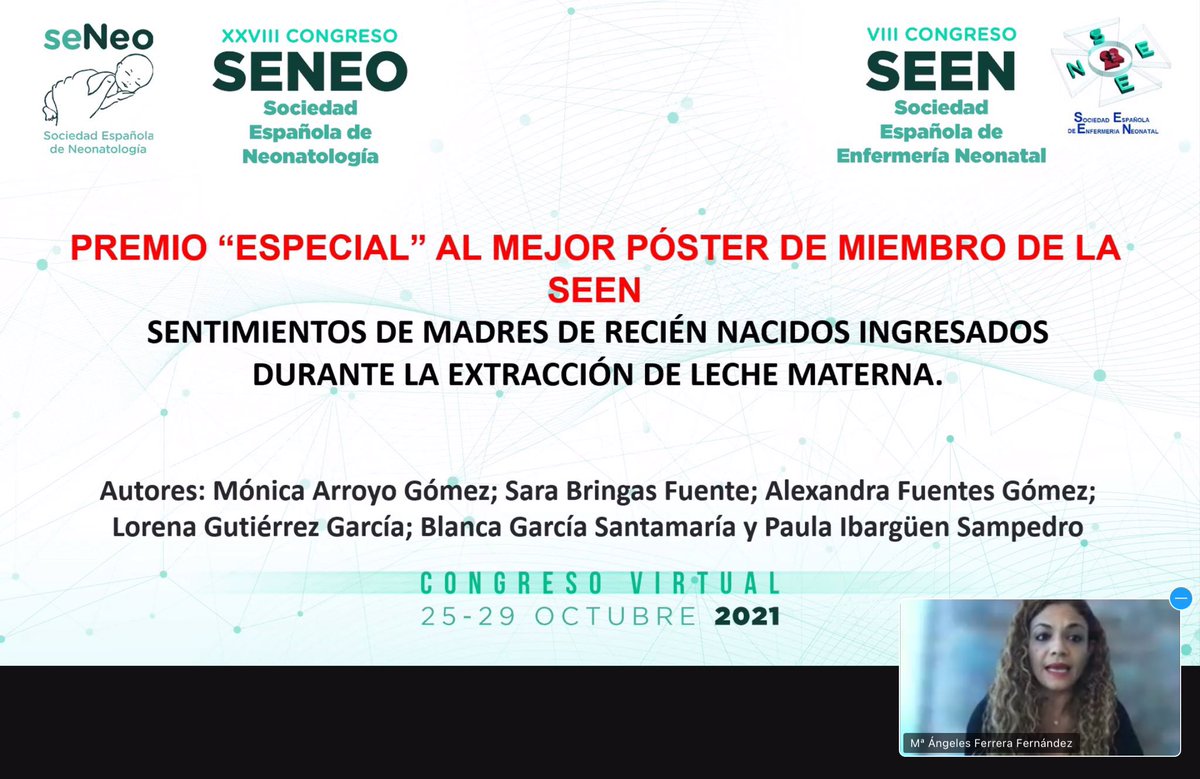 sara_bringas's tweet photo. Muchisimas gracias a @SEEN_Neonatal por valorar nuestro trabajo, un chute de energia y motivacion para seguir investigando en @HUnivValdecilla . Y orgullosa de mis compañeras que me siguen en esta locura, y a Monica, autora ppal de este poster!💪🏻Gracias a tod@s!#seneoSeen2021 https://t.co/BrJ5A0UCTg