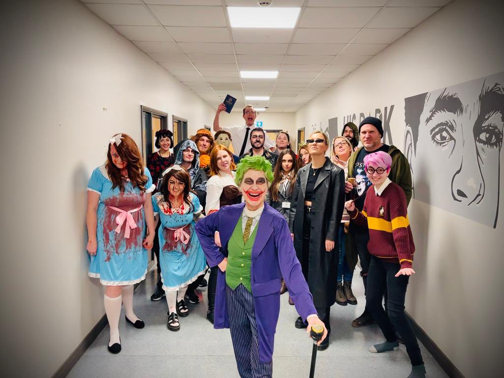 What an impressive effort the <a href="/darkmaterials/">His Dark Materials</a> production, post, script and accounts teams made for Halloween fancy dress today! 🃏 🎃 👻