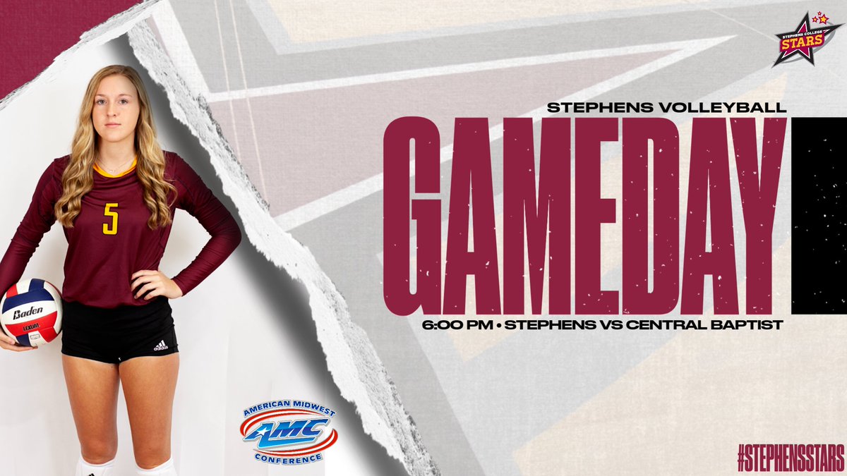 Stephens College Volleyball (@stephensstarsvb) on Twitter photo GAMEDAY for women's volleyball as they host <a href="/gocbcmustangs/">CBC Athletics</a> in an <a href="/AMCSports/">American Midwest Conference</a> contest tonight at 6PM inside Silverthorne Arena!!
Live stats: bit.ly/3w5al2s
Live video: team1sports.com/stephens/ GAMEDAY for women's volleyball as they host <a href="/gocbcmustangs/">CBC Athletics</a> in an <a href="/AMCSports/">American Midwest Conference</a> contest tonight at 6PM inside Silverthorne Arena!!
Live stats: bit.ly/3w5al2s
Live video: team1sports.com/stephens/