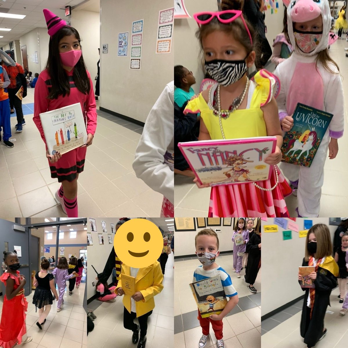 Today was a parade of preciousness @QVE_Eagles ! There was David, @TheAmandaGorman, a firefighter and everything to make a person smile. #characterparade #bringbookstolife #coolesteagles