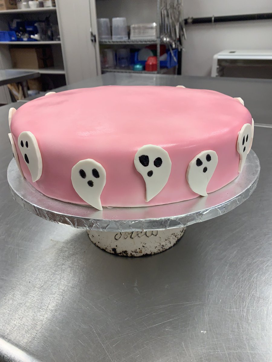 Happy Halloween from three students at the Talented Hands Bakery!