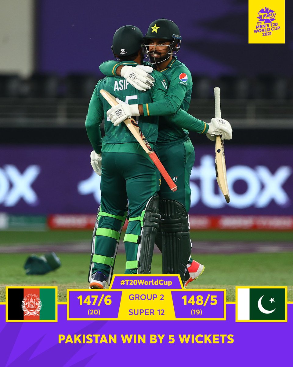 ICC's tweet photo. Pakistan's sensational run continues 🔥

#T20WorldCup | #PAKvAFG | https://t.co/qqdKXO3nAW https://t.co/PakZZQuHST