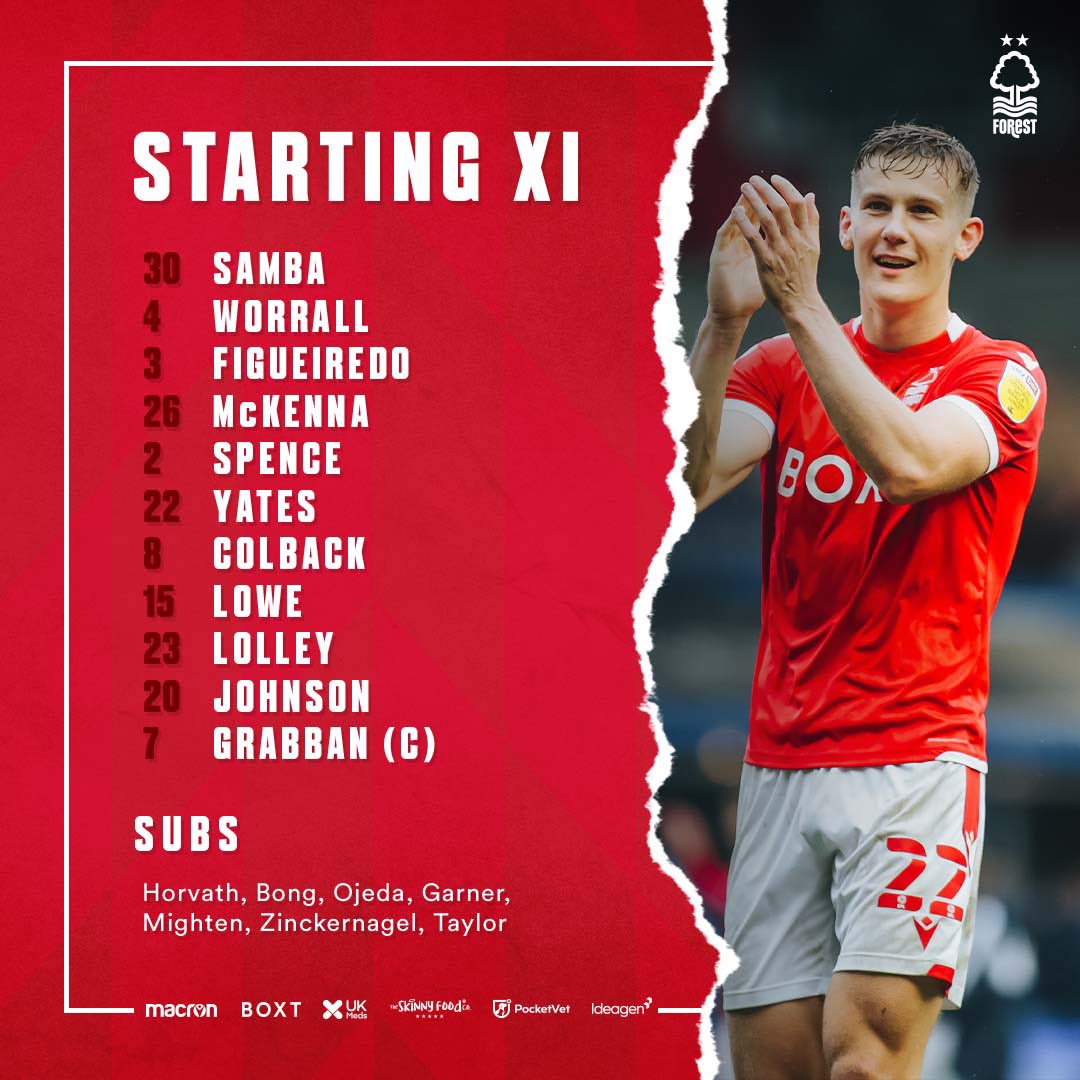 NFFC's tweet photo. 📋 Team news 🆚 QPR

1️⃣ change for The Reds as Joe Lolley comes into the starting XI 👊 

🌳🔴 #NFFC https://t.co/f8KIdUS0CW