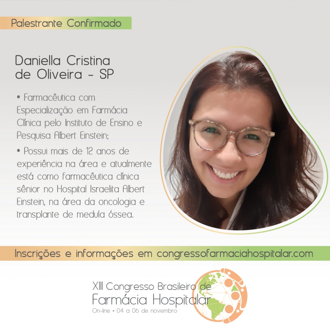 Palestrante confrimada!

Assista a esta participação no XIII Congresso fazendo sua inscrição em congressofarmaciahospitalar.com (link na bio).
