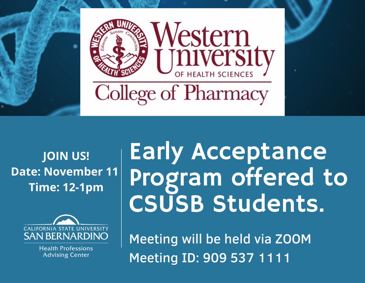 The Early Assurance Program (EAP) is a partnership initiative designed to provide undergraduate students the opportunity to receive early conditional admission to the Doctor of Pharmacy (PharmD) program at Western U