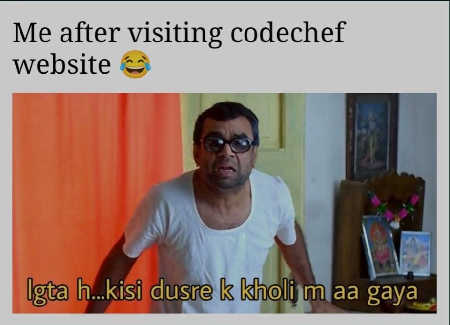 CodechefGECR's tweet image. Hey all if you also feels like this than don't worry codechef website has it's new awesome look 🥳. and if you haven't visited than go check it now...🤩