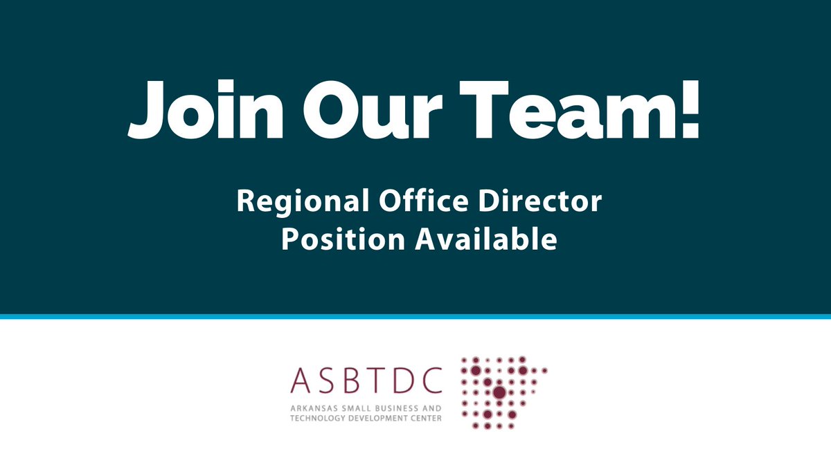 JOB OPENING - Be part of expanding economic development and business growth in Jefferson County and the Arkansas Delta. Apply to be the first ASBTDC director at the University of Arkansas at Pine Bluff. asbtdc.org/jobs