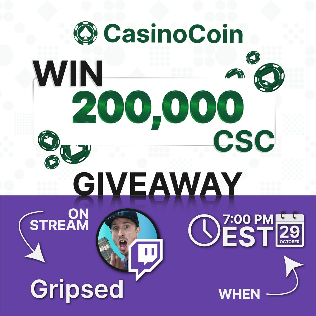 Gripsed's tweet photo. 🥳Today might be our biggest stream ever🥳
💸💸💸We're giving away over $1000!!!💸💸💸

♻Retweet &amp; Tune in to win https://t.co/XCPYgbMoC6

1pm - Marble Party for Real Money!
3pm - ACR Show hosted by lil @Fattrain aka Me
5pm - $250 Freebuy @ACR_POKER 
7pm - 200k $CSC Grand Prix🏁 https://t.co/CoZiYFTUiC