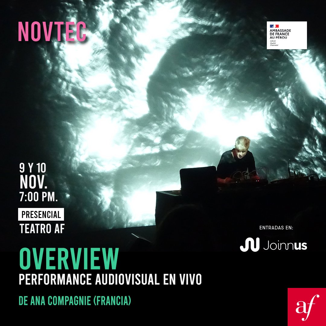 AFLima_Oficial's tweet photo. En noviembre, llega la quinta edición de #NOVTEC, una variedad de actividades culturales digitales, cuestionando las formas, prácticas, usos y desafíos de lo digital.
Programación y entradas👉https://t.co/1Gg1EdvSdU
#AFCultural https://t.co/pruDolaSO6