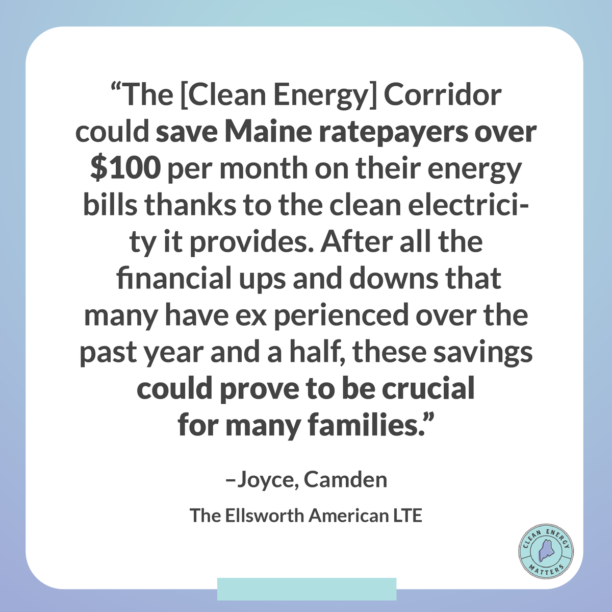 cleanenergyME's tweet photo. DID YOU KNOW? The Clean Energy Corridor will connect 1,200 MW of clean, renewable hydropower to the grid in Lewiston, leading to energy savings for Mainers in every corner of the state. https://t.co/FY8aAEuFaI