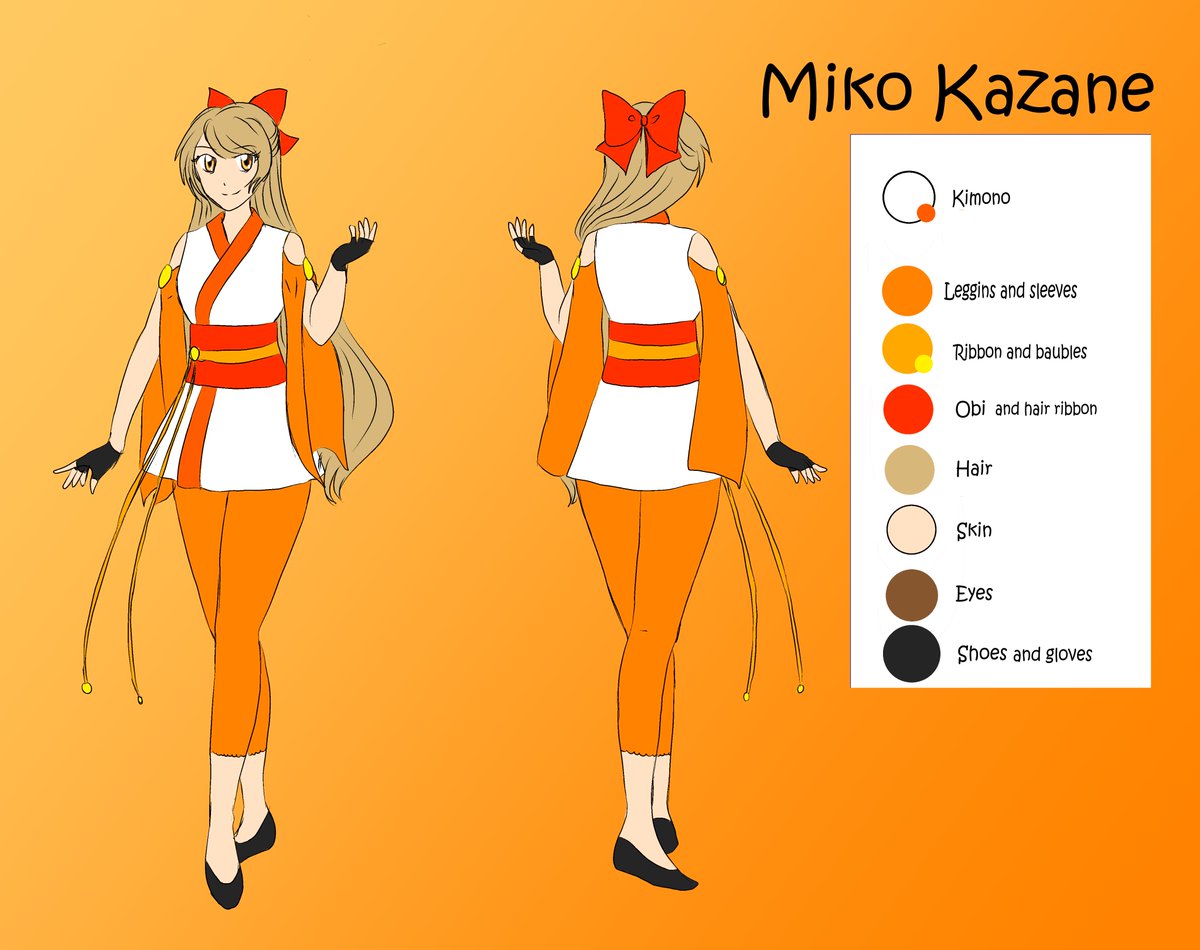 KatiaSunna's tweet photo. I can post up to 4 at a time so here's part 2

Miko Hanako (purple) - Miko of Fire
Miko Yukari (Blue) - Miko of Light
Miko Kazane (Orange) - Miko of Wind
Miko Rikona (Dark Purple) - Miko of Time

You're free to draw them. https://t.co/J2YmutDha9