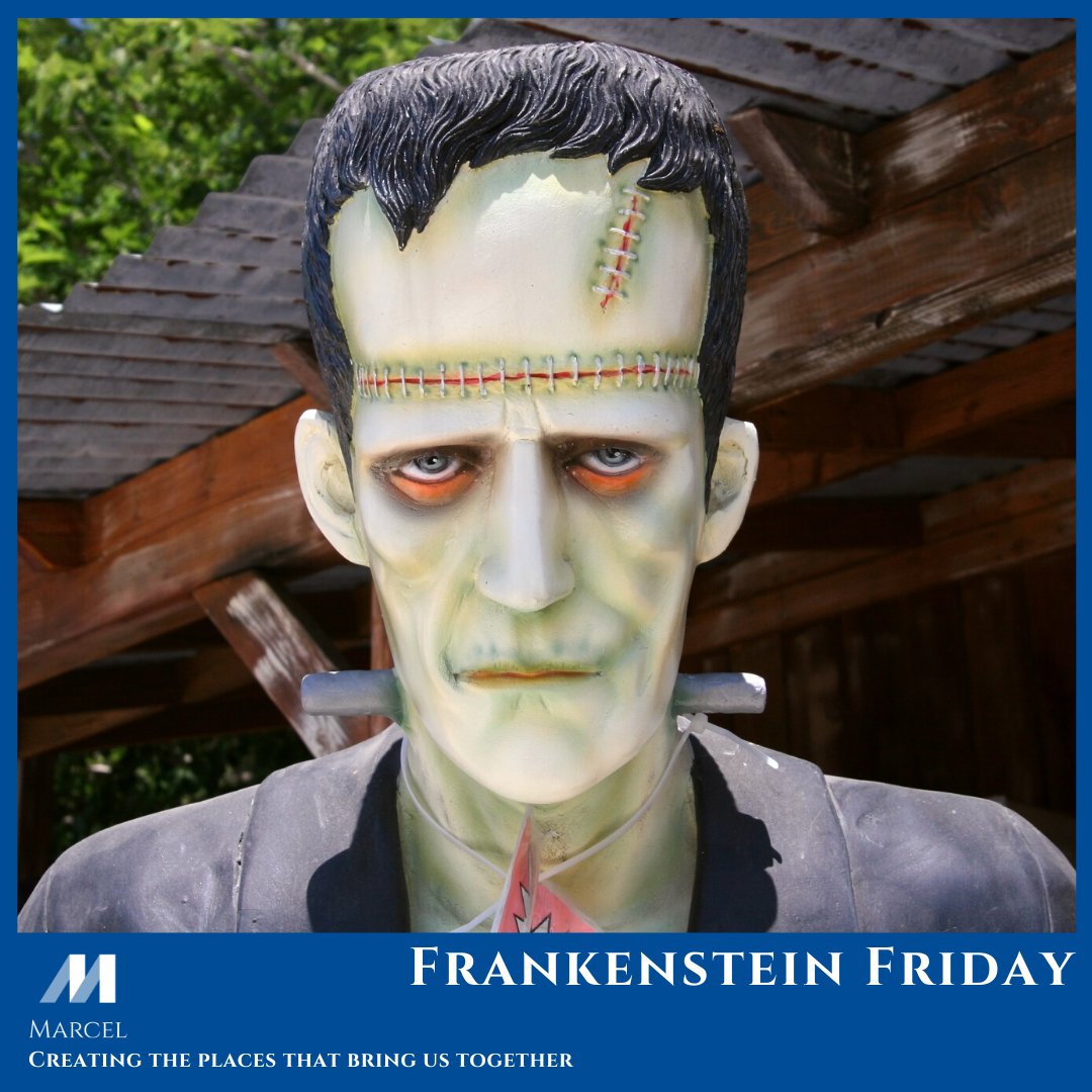 MARCEL_Group's tweet photo. #FrankensteinFriday, the last Friday in October, was created to celebrate Mary Shelley a&amp; her famous novel “Frankenstein” Today we immortalize and honor this monster of a book right around the time the U.S. celebrates another scary holiday. 
#themarcelgroup #katytx #conroetx https://t.co/z67UY1o7i9