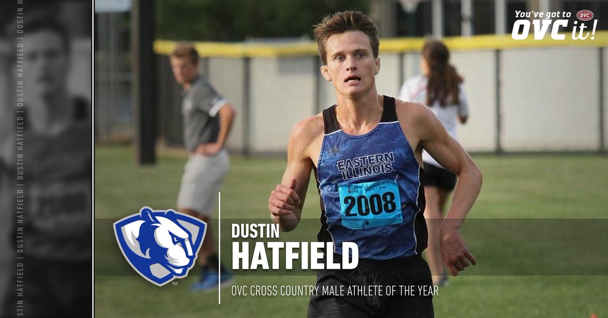 OVCSports's tweet photo. 2021 OVC Male Athlete of the Year: @EIU_Panthers Dustin Hatfield (@dustin_hat)

• Netted two sub-24:00 8K times including smashing the 44-year-old school record in Louisville (23:28.2)

#EIUBleedBlue | #OVCit https://t.co/fzSOk6Me0J