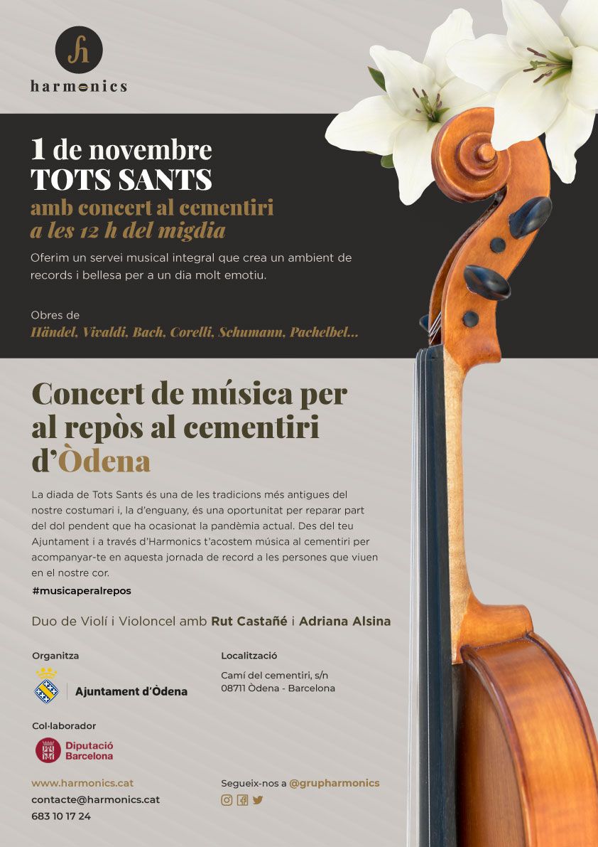 OdenaCat's tweet photo. Música per al repòs al Cementiri d'Òdena, per acompanyar en la celebració de Tots Sants.
Dilluns, 1 de novembre a les 12h del migdia https://t.co/h40sGLgQFI