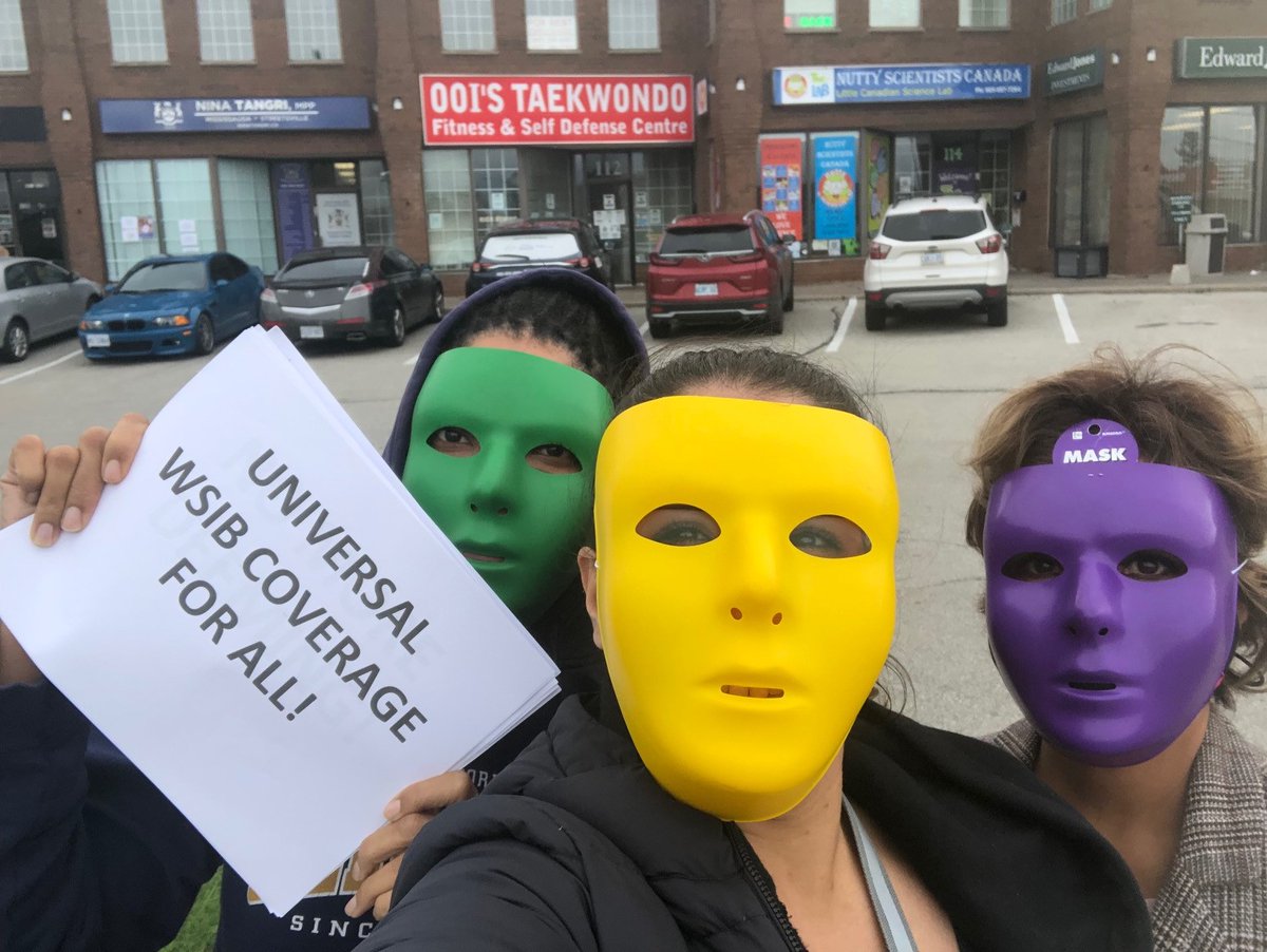 ONIWG's tweet photo. Here we are telling @ninatangri @OntarioPCParty that @WSIB surpluses need to stop going to wealthy employers. Benefits should be for workers, not the employers who injure them. Do the right thing.
#TreatInjuredWorkersNotTrick
#InjuredWorkersWontBeForgotten
#onpoli
#EndDeeming https://t.co/Ta0KbdldI7