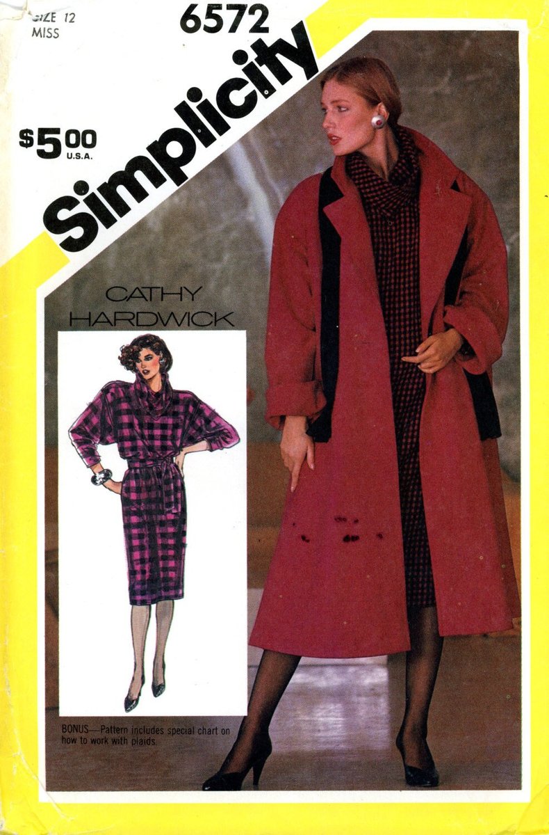 artcgecko's tweet image. Excited to share the latest addition to my #etsy shop: Simplicity 6572 Designer Cathy Hardwick Coat and Pullover Dress Size 12 Uncut Vintage Sewing Pattern 1984 etsy.me/3CnEzjr #sewing #patternpatterteam #coatpattern #unlinedcoatpattern #cowlneckdress #alinecoa