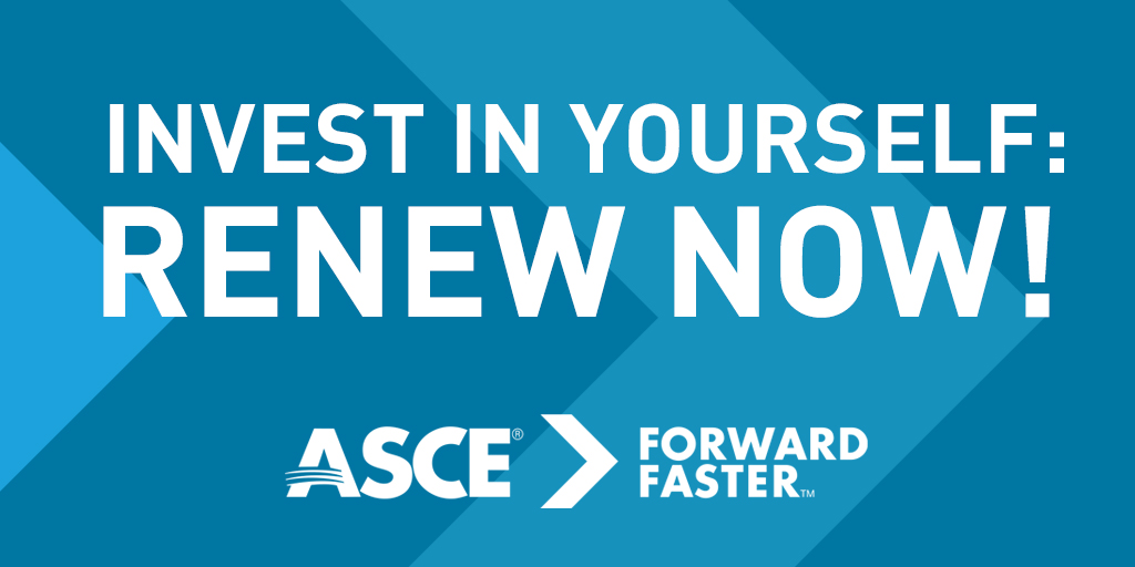 ASCETweets's tweet photo. Invest in yourself! Renew your membership or join ASCE today to get on the fast track to your best future: https://t.co/L43kxSnR1c #ASCEForwardFaster https://t.co/R9ocvxULp5