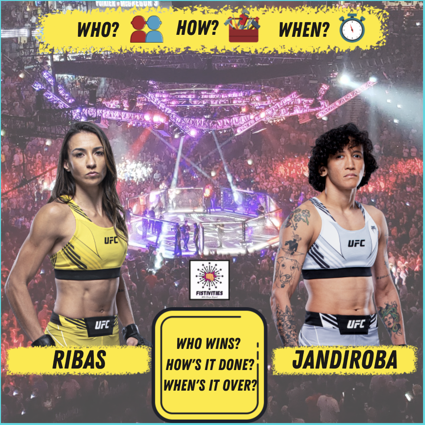 KarynBryant's tweet photo. I wanna hear your predictions for 
@amandaribasufc vs @VirnaJandiroba:
WHO wins? 👥
HOW’S it done? 🧰
WHEN’S it over? ⏱

#UFC #UFC267 #MMA #WMMA #MMAtwitter #WhoHowWhen @fistivities https://t.co/u8ncOI6Sg6
