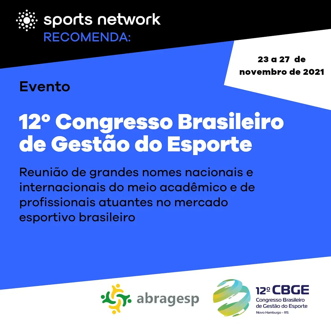 sportsnetworkbr's tweet photo. A transmissão do evento será aberta e gratuita, mas caso queira o certificado de participação, sua inscrição deverá ser feita e paga através do site do evento. Imperdível né?! Mais informações no link: https://t.co/RjpbBLPeO2
#cbge #abragesp #gestão #esporte #snrecomenda https://t.co/bQgDo9tHMZ