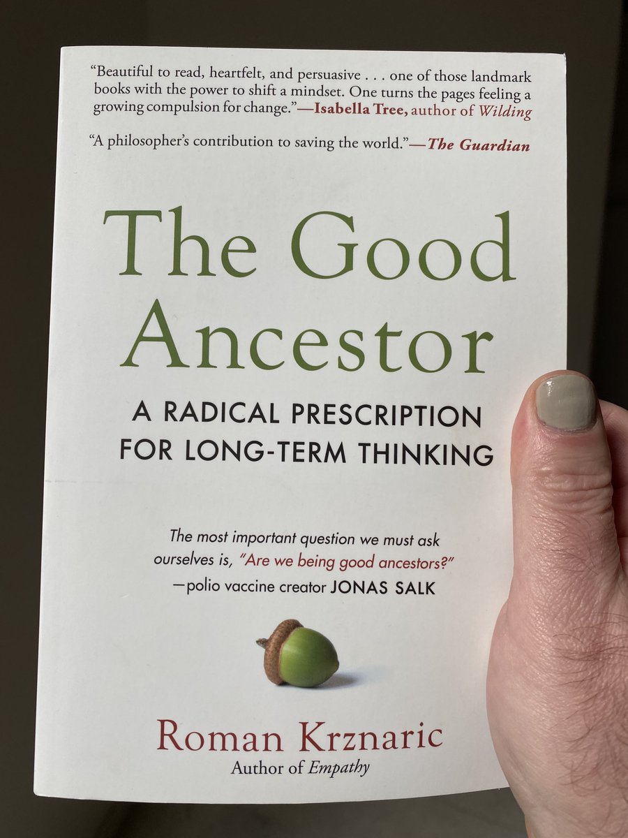 dillonlc's tweet photo. This book arrived at just #therightmoment! What the world needs now is #intergenerationaljustice and respect for our #descendants. @RomanKrznaric #COP26 #EnvironmentalJustice https://t.co/mi6vZE0b2G