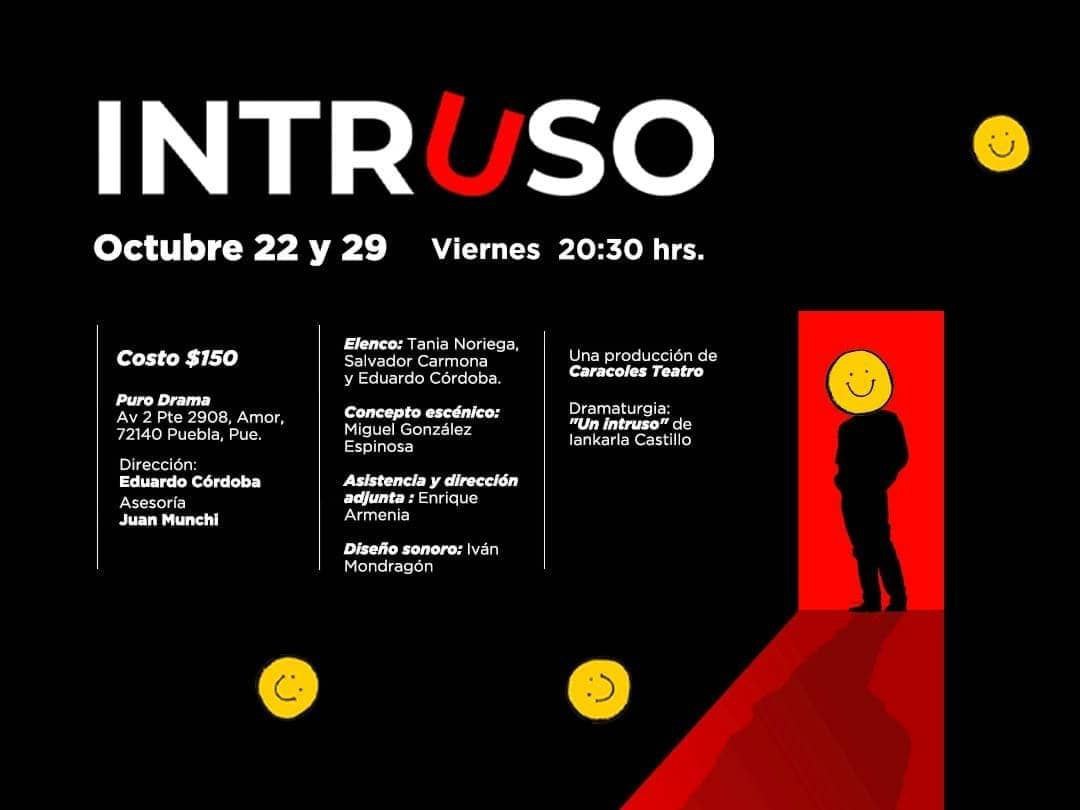 🚨 ¡ H O Y ! 🚨

🙂 "INTRUSO".

Collage cómico que parte de los deseos... quiere ser el mejor del mundo.. encontrar el amor... 

Viernes 29 de octubre.
🕢8:30PM.

⭐⭐⭐⭐⭐

#SomosAnti.
#SomosPuroDrama.