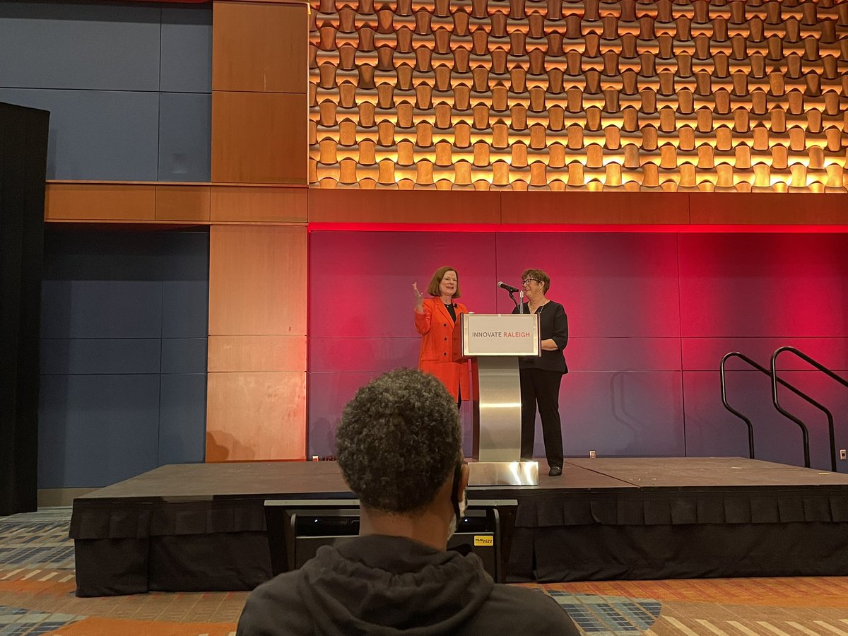 MSVMayorTJ's tweet photo. Then. Now. Next. Enjoying entrepreneur Johnny Hackett, Jr. keynote today’s #IRSummit2021 . @InnovateRaleigh continues to catalyze success and investment in the Greater Morrisville Region. #InnovationIsContagious #LiveConnectedLiveWell https://t.co/NrUzwPInKS