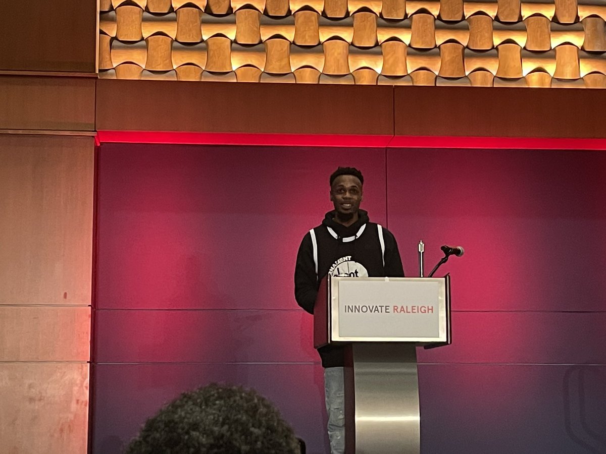 MSVMayorTJ's tweet photo. Then. Now. Next. Enjoying entrepreneur Johnny Hackett, Jr. keynote today’s #IRSummit2021 . @InnovateRaleigh continues to catalyze success and investment in the Greater Morrisville Region. #InnovationIsContagious #LiveConnectedLiveWell https://t.co/NrUzwPInKS
