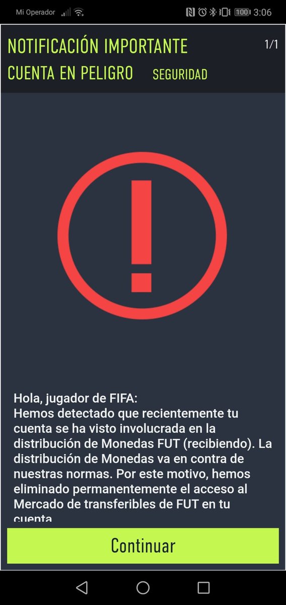 Carlos_Cuadri's tweet photo. Pues nada , @EASPORTSEsp me banea la cuenta permanente porque al parecer las monedas solo se pueden ganar con fifa points,horas y horas de trabajo fichando 9k jugadores para que cuando ganas mas de la cuenta te quiten del medio,pues muchas gracias por hacerme perder el tiempo. https://t.co/bosCi9sxXM